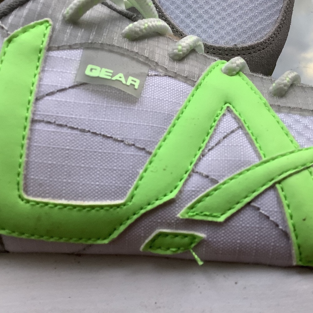 LA Gear sneakers with iconic flame design Neon glow-in-the-dark green